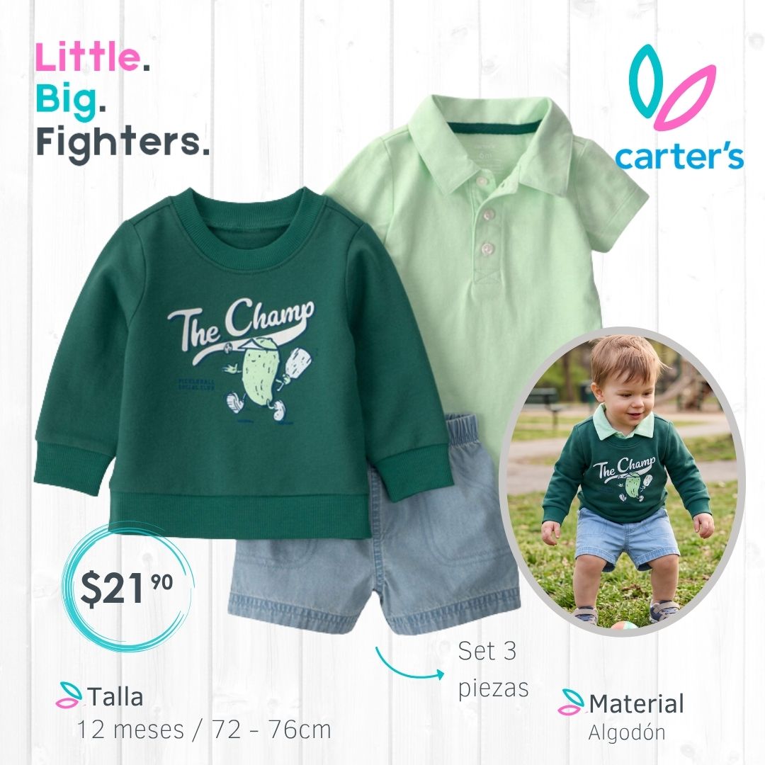 Set 3 piezas Carter's / 12 meses