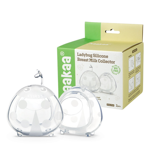 Extractor/recolector  de leche materna para pecho "Ladybug" 2pzas de silicón Haakaa