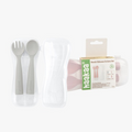 Set de cubiertos flexibles de silicón Gris Haakaa
