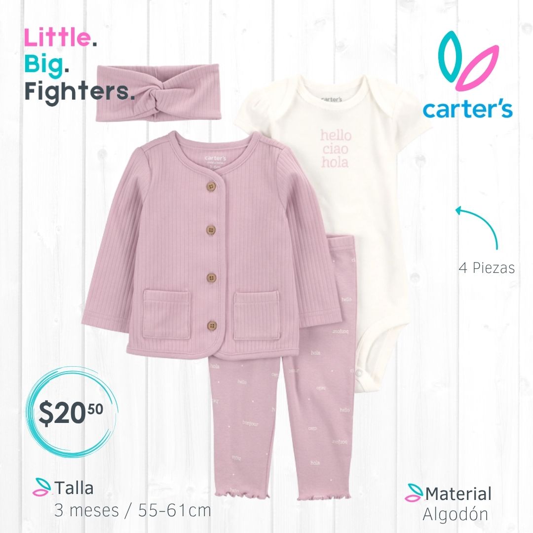 Set 4 piezas Carter's / 3 meses