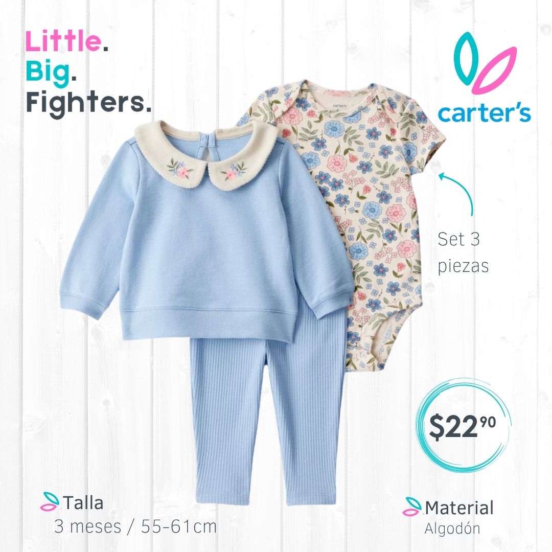 Set 3 piezas Carter's / 3 meses