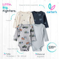 Set 4 bodies Carters / 18 meses