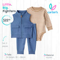 Set 3 piezas Carter´s / 24 meses / rayas