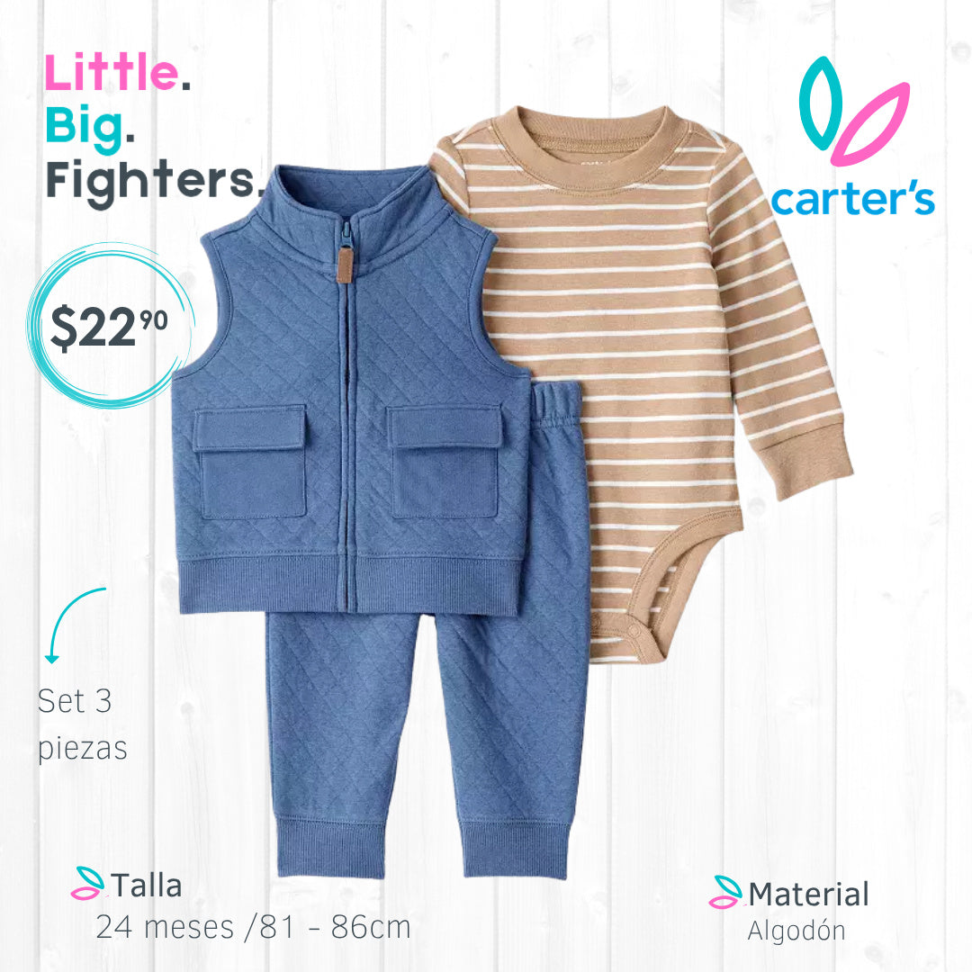 Set 3 piezas Carter´s / 24 meses / rayas