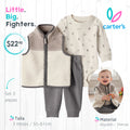 Set 3 piezas Carter´s / 3 meses / cafe