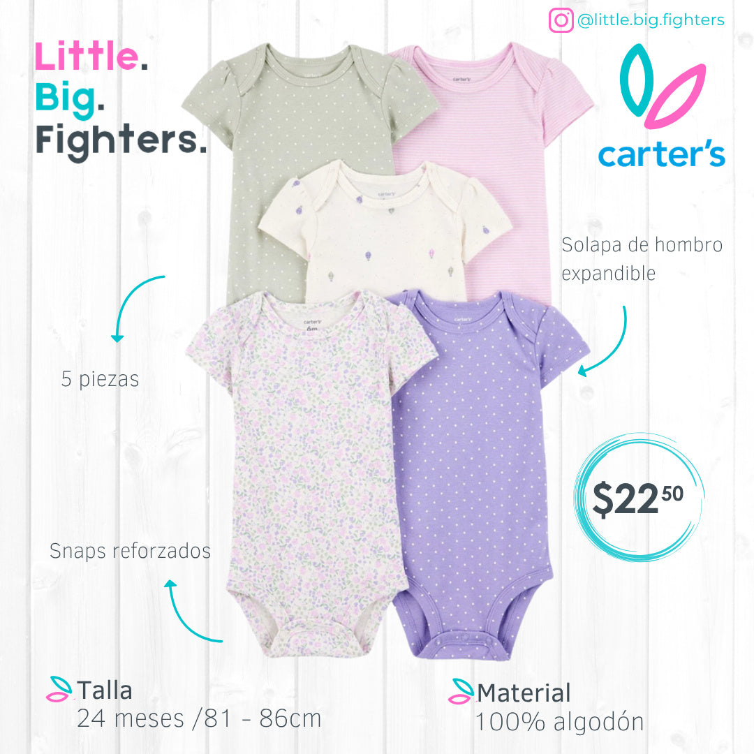Set 5 bodies Carter´s / 24 meses