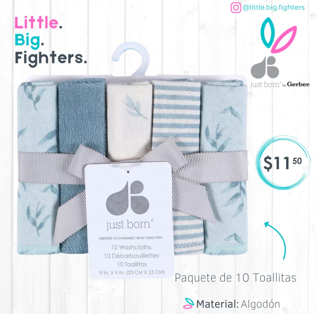 Set 10 toallitas Just Born Gerber