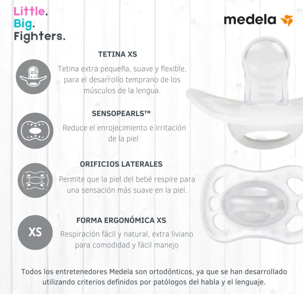 Set 2 chupones más caja esterilizadora Medela (Prematuros y RN)