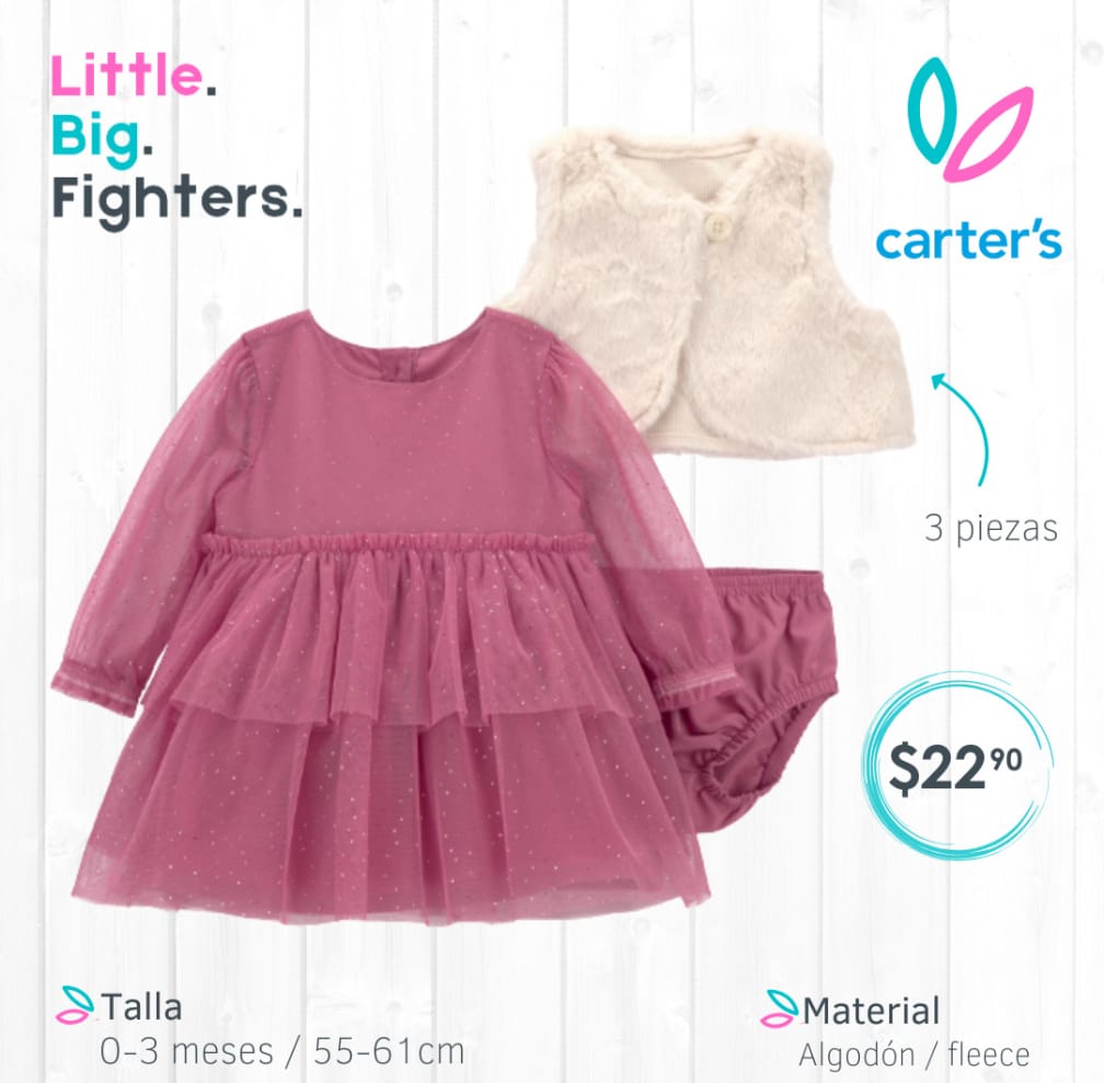 Vestido 3 piezas Carter's / 3 meses