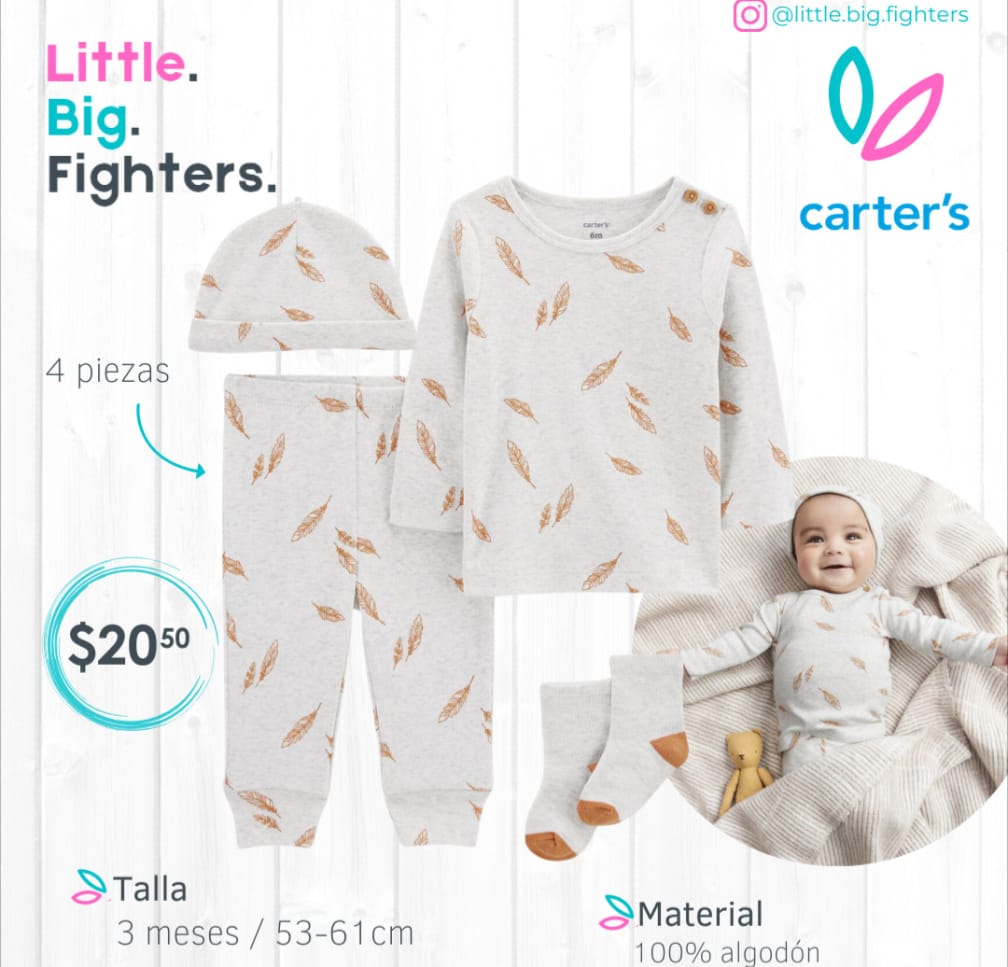 Set 3 piezas Carter's / 3 meses