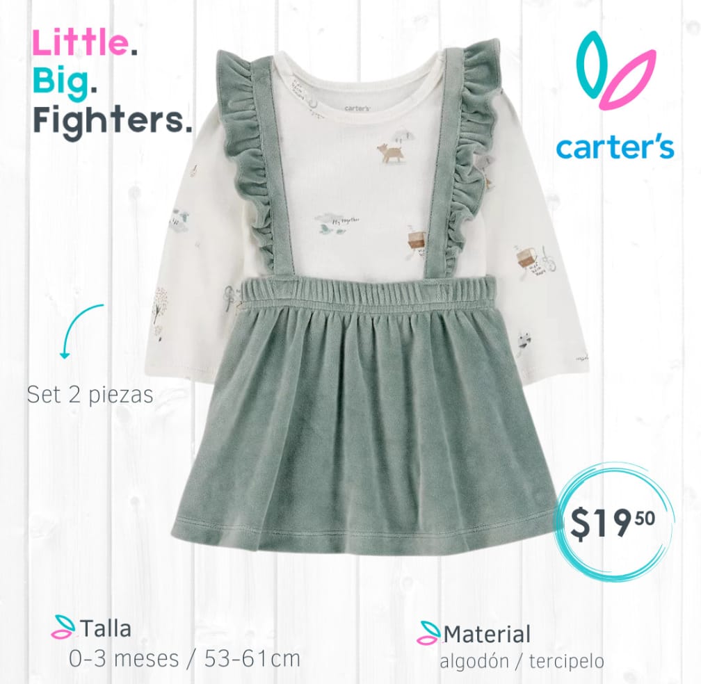 Vestido 2 piezas Carter's / 3 meses