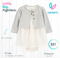 Vestido 2 piezas Carter's / 6 meses