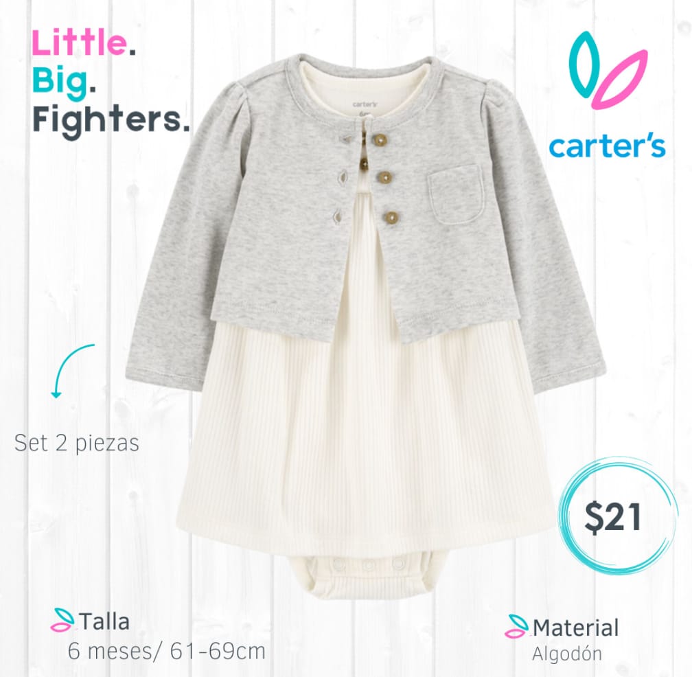 Vestido 2 piezas Carter's / 6 meses