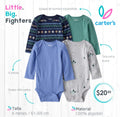 Set 4 bodies Carter´s / 6 meses
