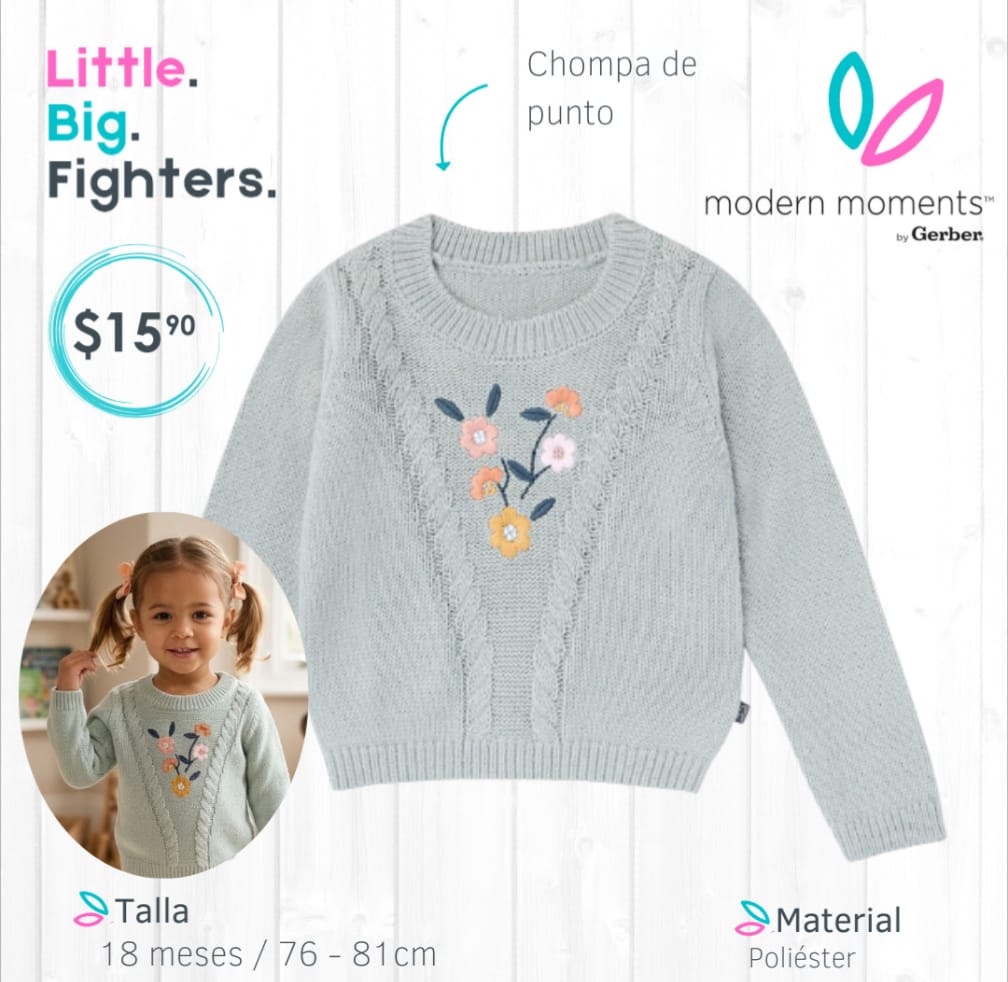 Chompa Modern Moments / 18 meses