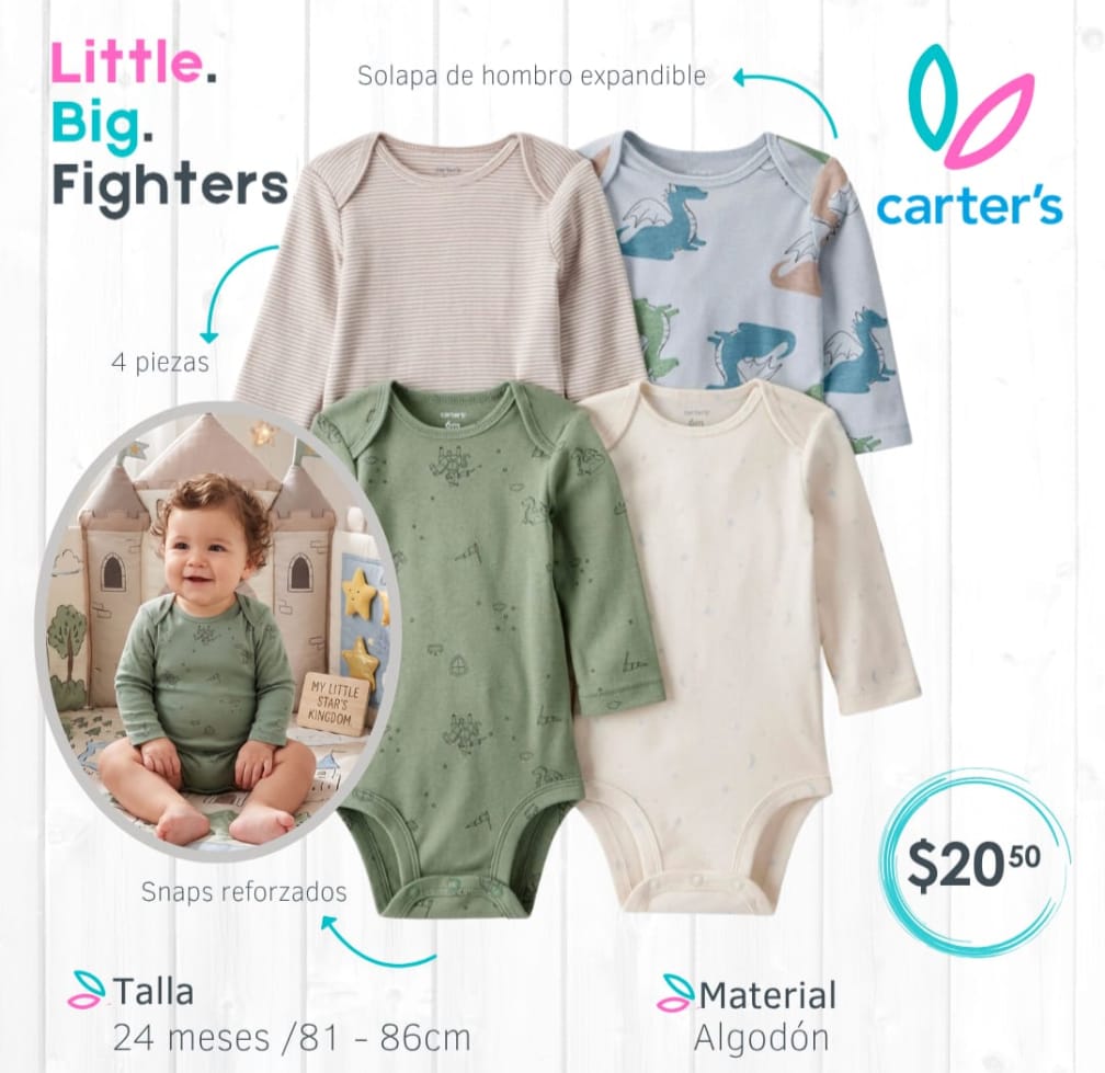 Set 4 bodies Carter's / 24 meses