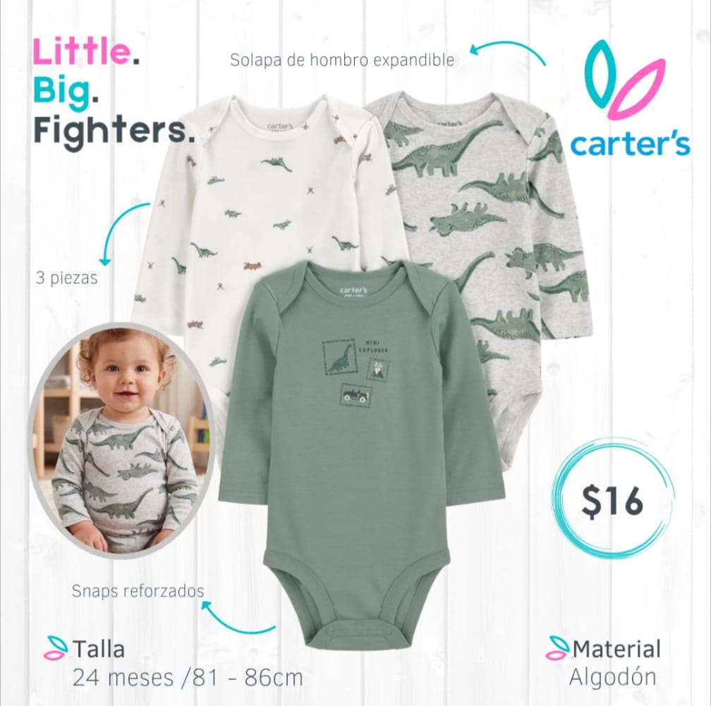 Set 3 bodies Carter's / 24 meses