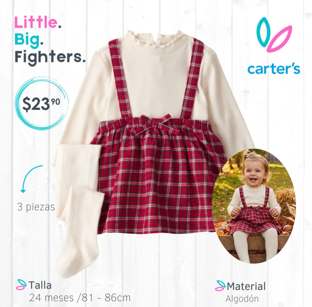Vestido 3 piezas Carter's / 24 meses