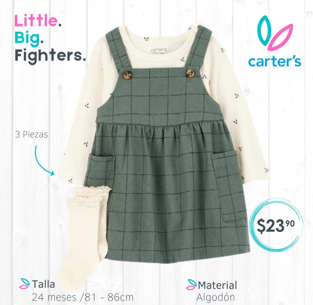 Vestido 3 piezas Carter's / 24 meses