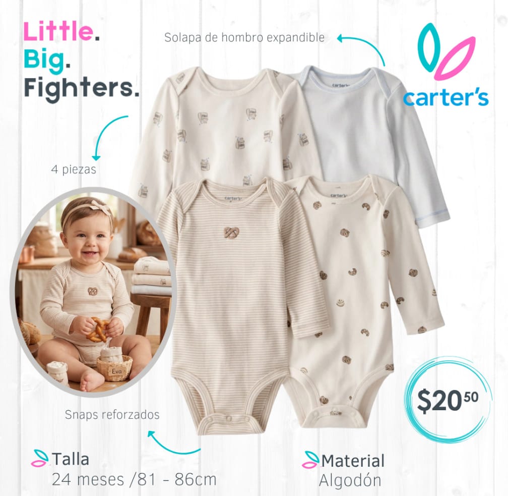Set 3 bodies Carter's / 24 meses
