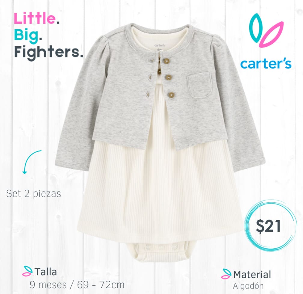 Vestido 2 piezas Carter's / 9 meses