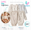 Set 4 bodies Carter's / 9 meses