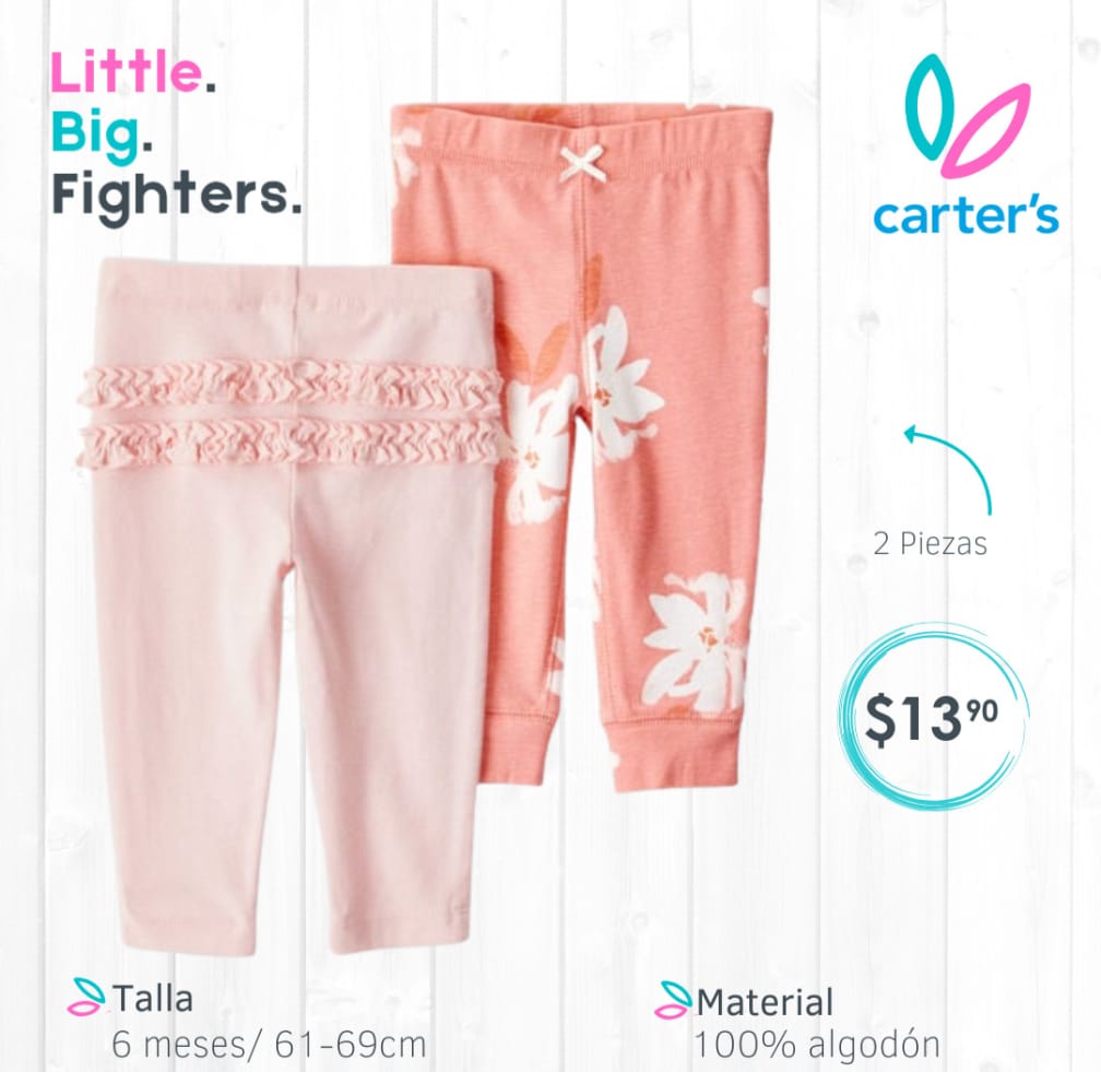 Set 2 pantalones Carter's / 6 meses