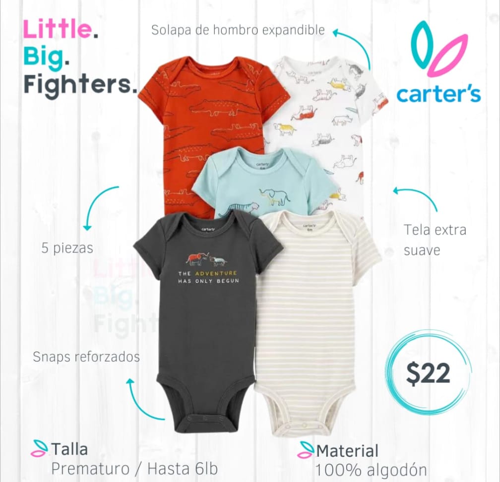 Set 5 bodies Carter's / Prematuro