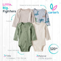 Set 4 bodies Carter's / 12 meses